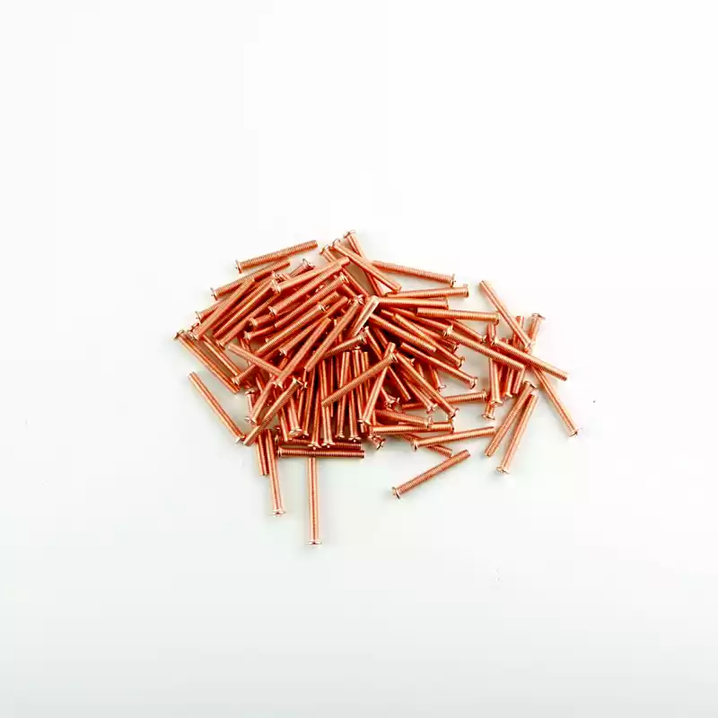 Mild Steel CD Weld Studs M3 x 25mm Length (copper flashed)
