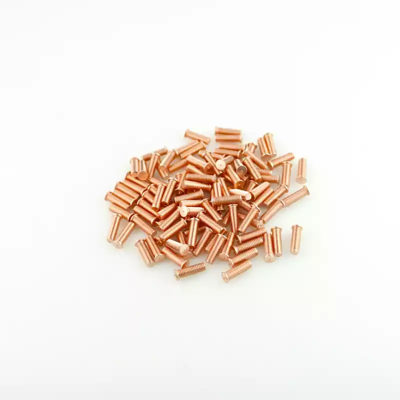 A wide shot of our Mild Steel CD Weld Studs M6 x 20mm Length (copper flashed)