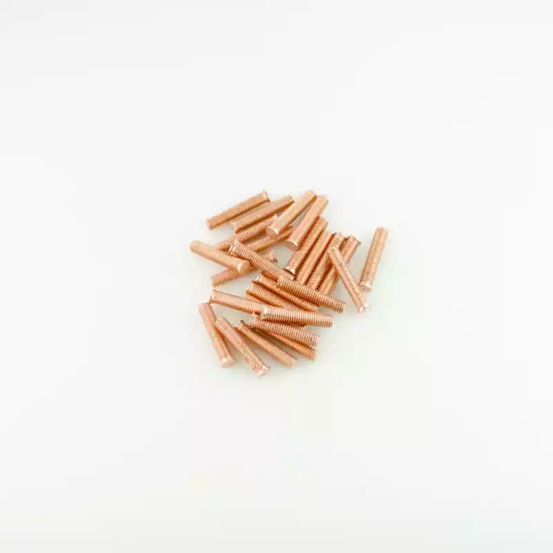 Mild Steel CD Weld Studs M8 x 40mm Length (copper flashed)