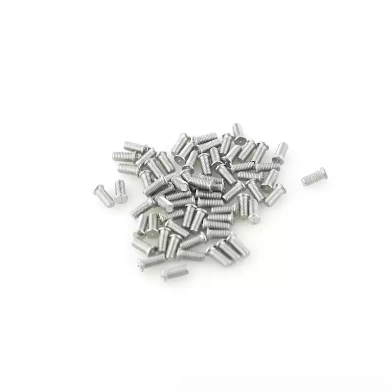 Stainless Steel CD Weld Studs M5 x 12mm Length (A2 spec.) photographed closer in
