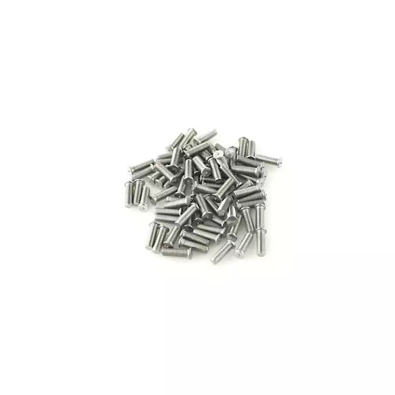 Stainless Steel CD Weld Studs M5 x 16mm Length (A2 spec.) photographed closer in