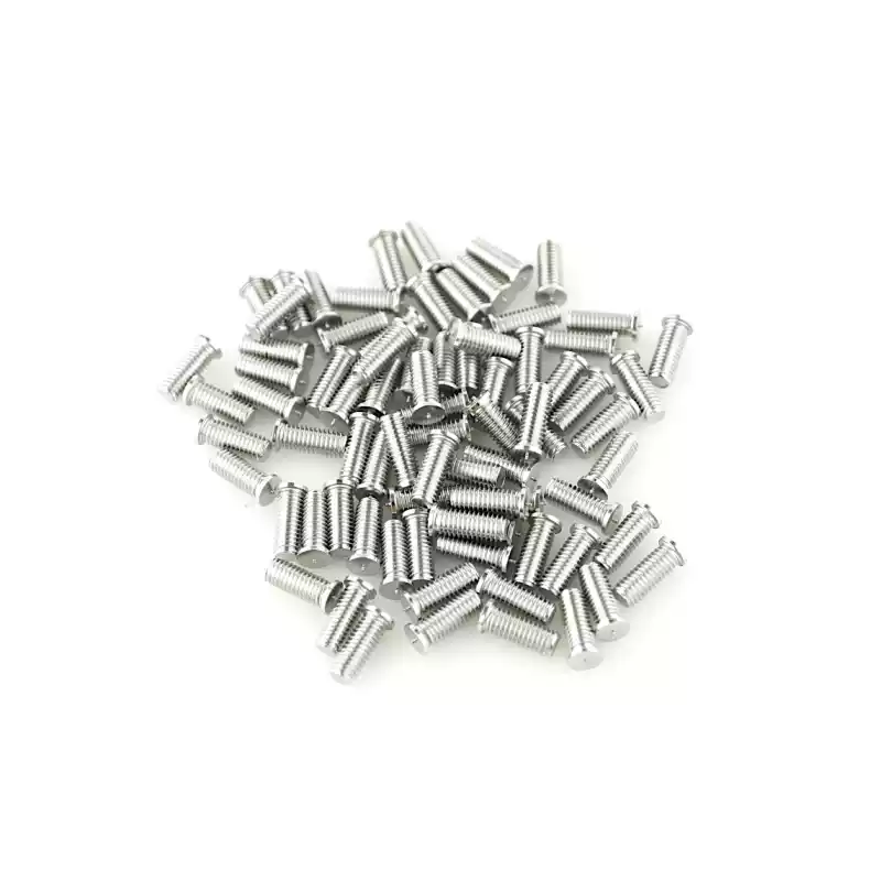 Stainless Steel CD Weld Studs M6 x 16mm Length (A2 spec.) photographed closer in