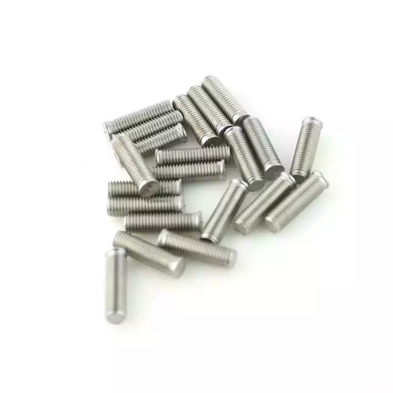 Stainless Steel CD Weld Studs M10 x 35mm Length (A2 spec.) photographed closer in