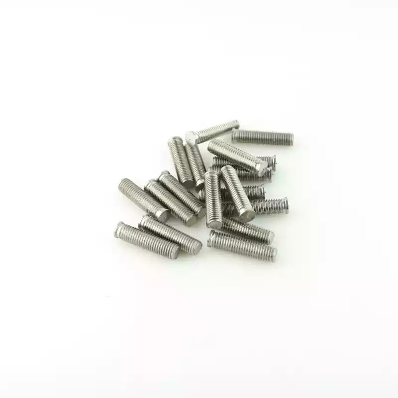 Stainless Steel CD Weld Studs M10 x 40mm Length (A2 spec.) photographed closer in
