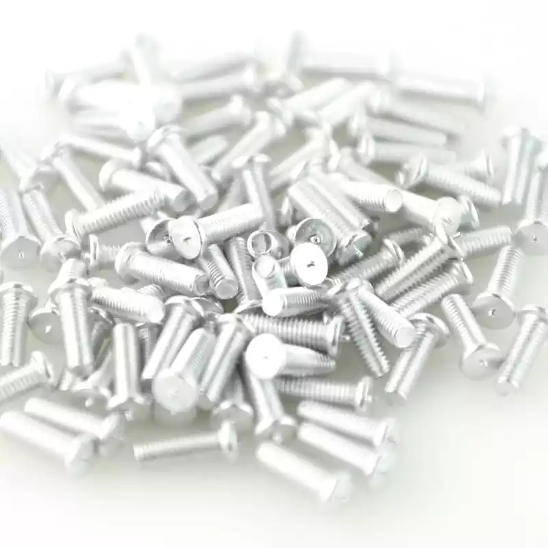 Product image extreme close up of Aluminium Alloy Capacitor Discharge Weld Studs M3 x 10mm Length