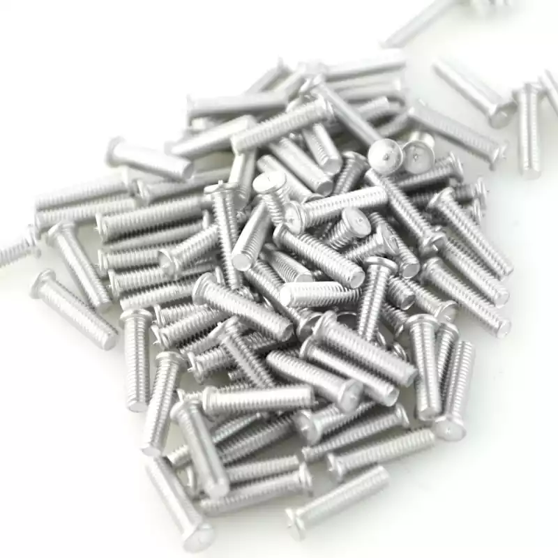 Product image extreme close up of Aluminium Alloy Capacitor Discharge Weld Studs M4 x 16mm Length