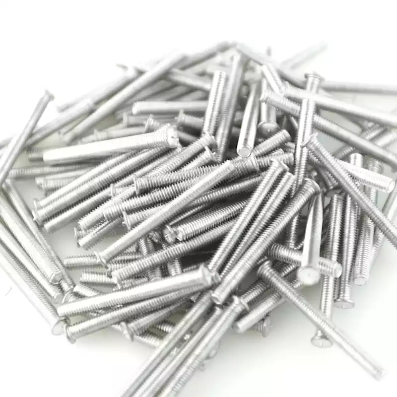 Product image extreme close up of Aluminium Alloy Capacitor Discharge Weld Studs M4 x 40mm Length