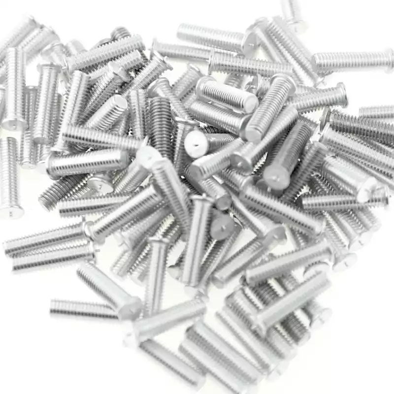 Product image extreme close up of Aluminium Alloy Capacitor Discharge Weld Studs M5 x 20mm Length