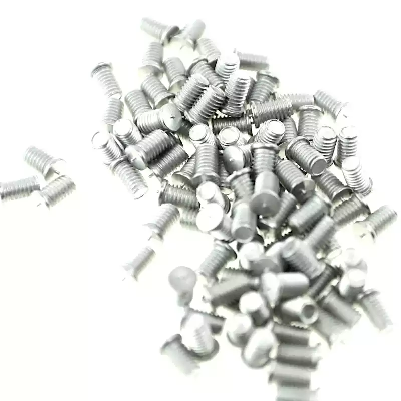 Product image extreme close up of Aluminium Alloy Capacitor Discharge Weld Studs M6 x 10mm Length