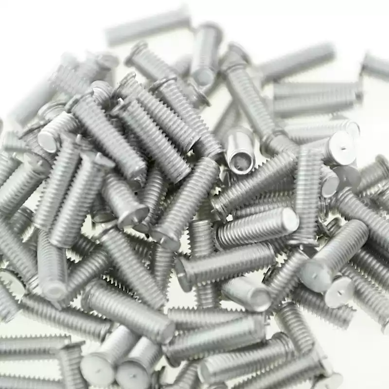 Product image extreme close up of Aluminium Alloy Capacitor Discharge Weld Studs M6 x 20mm Length