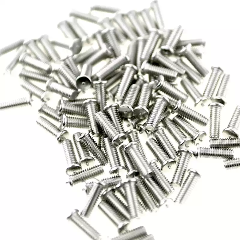 Product image extreme close up of Stainless Steel CD Weld Studs M4 x 12mm Length (A2 spec.)