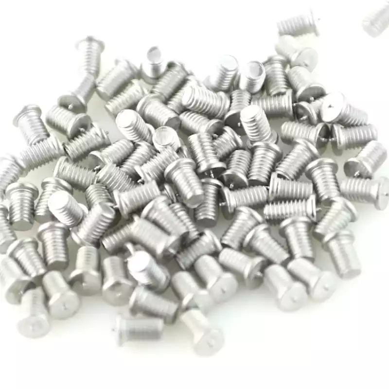 Product image extreme close up of Stainless Steel CD Weld Studs M5 x 8mm Length (A2 spec.)
