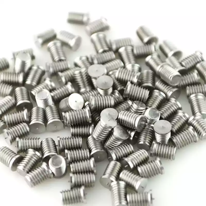 Product image extreme close up of Stainless Steel CD Weld Studs M8 x 12mm Length (A2 spec.)