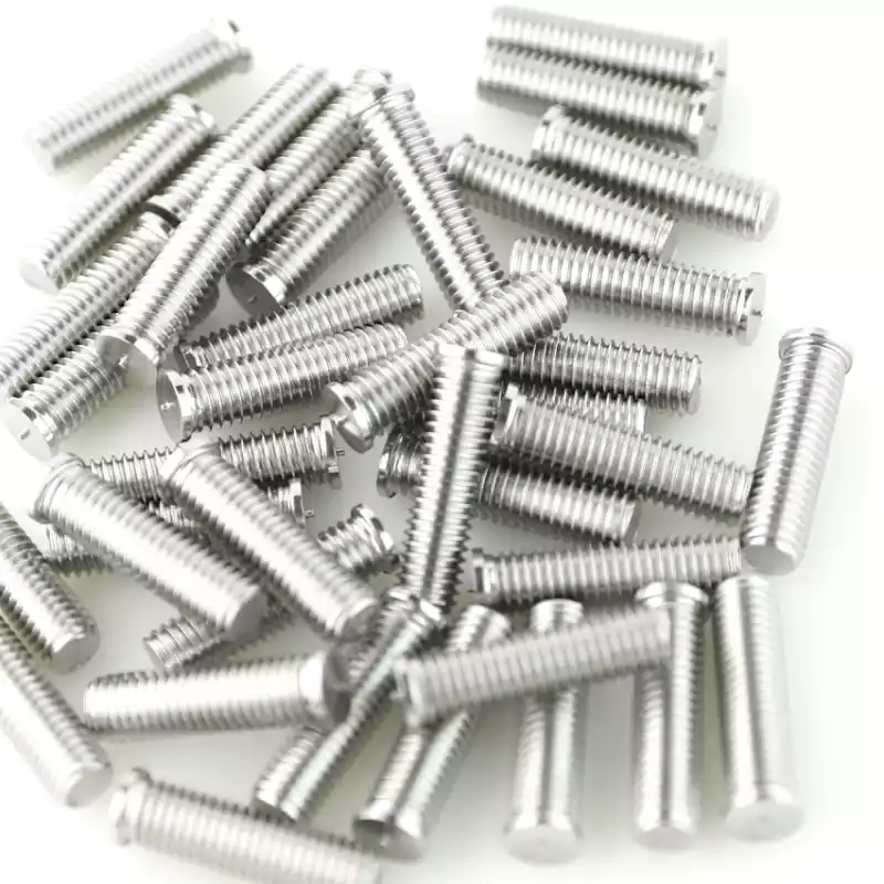 Product image extreme close up of Stainless Steel CD Weld Studs M8 x 30mm Length (A2 spec.)