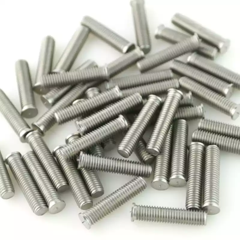 Product image extreme close up of Stainless Steel CD Weld Studs M8 x 35mm Length (A2 spec.)