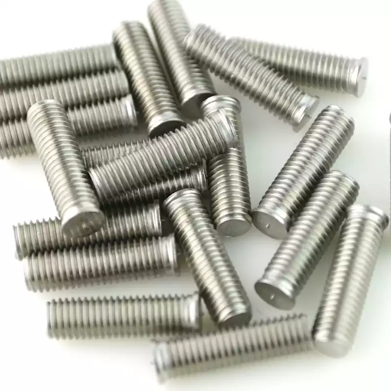 Product image extreme close up of Stainless Steel CD Weld Studs M10 x 35mm Length (A2 spec.)